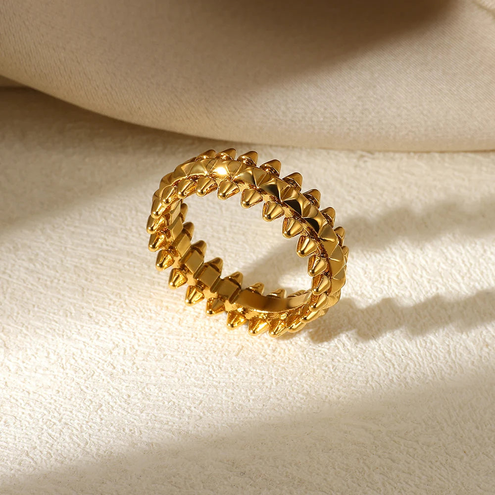 Gold & Silver Spike Stack Rings