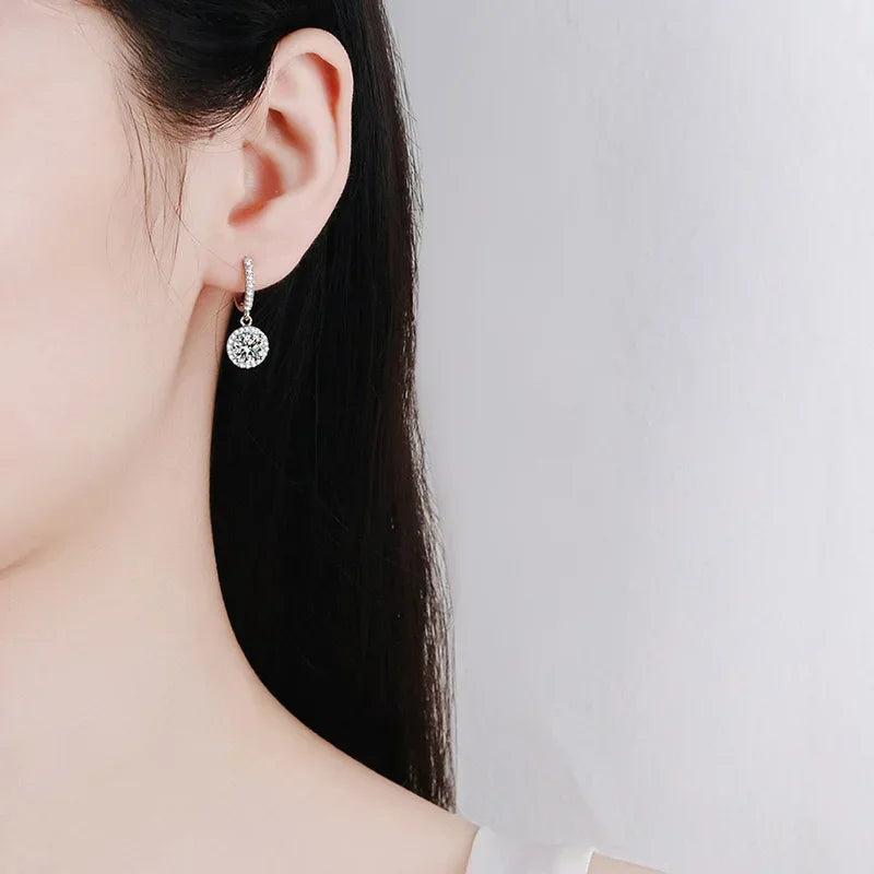 Sterling Silver Crystal Drop Earrings