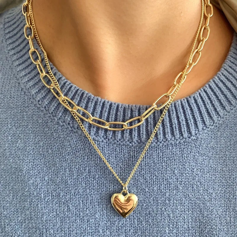 Gold Layered Necklace Set