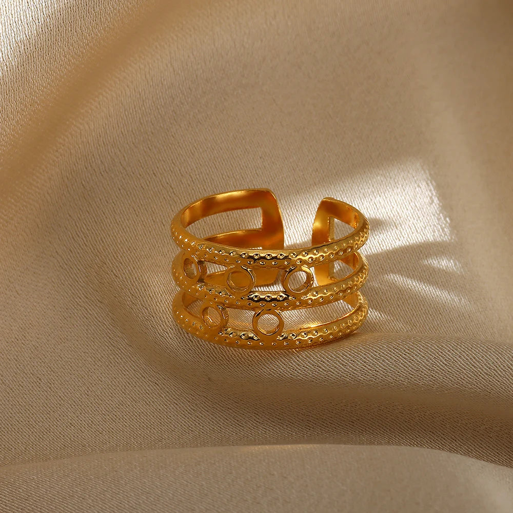 Gold & Silver Spike Stack Rings