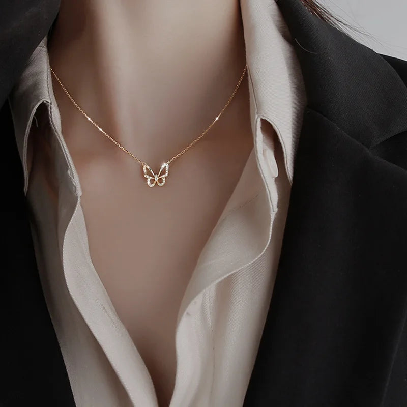 Double Circle Layered Necklace