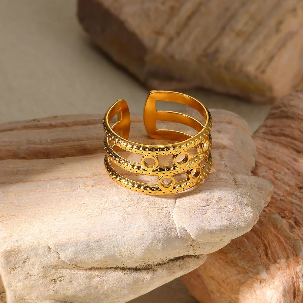 Gold & Silver Spike Stack Rings