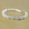 Sterling Silver Zirconia Charm Bracelet