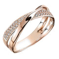 Two Tone Zirconia Band Ring