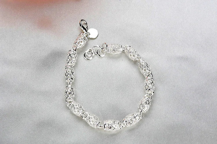 Sterling Silver Zirconia Charm Bracelet
