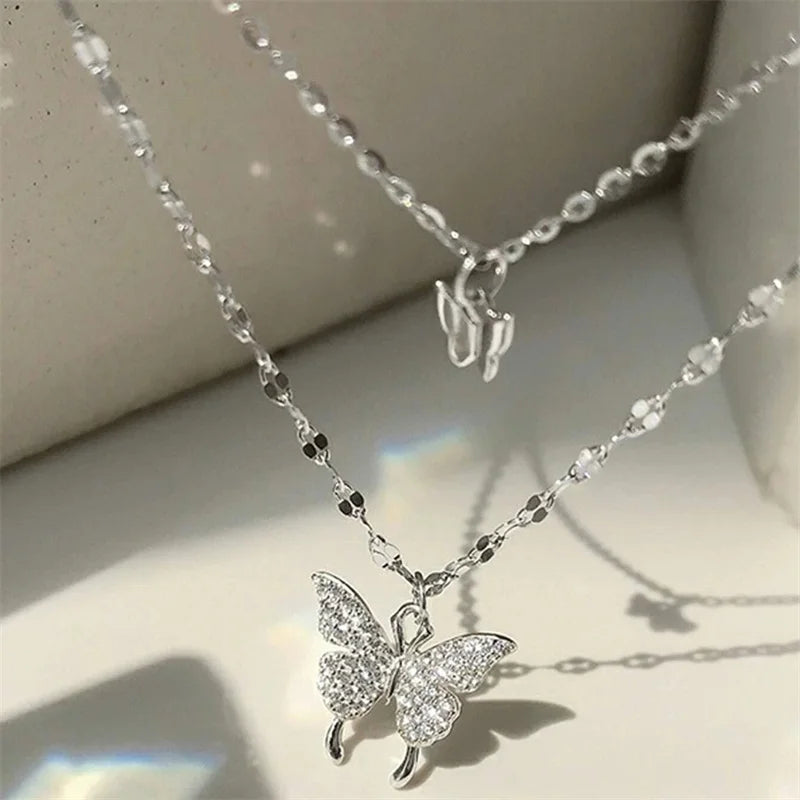 Double Circle Layered Necklace