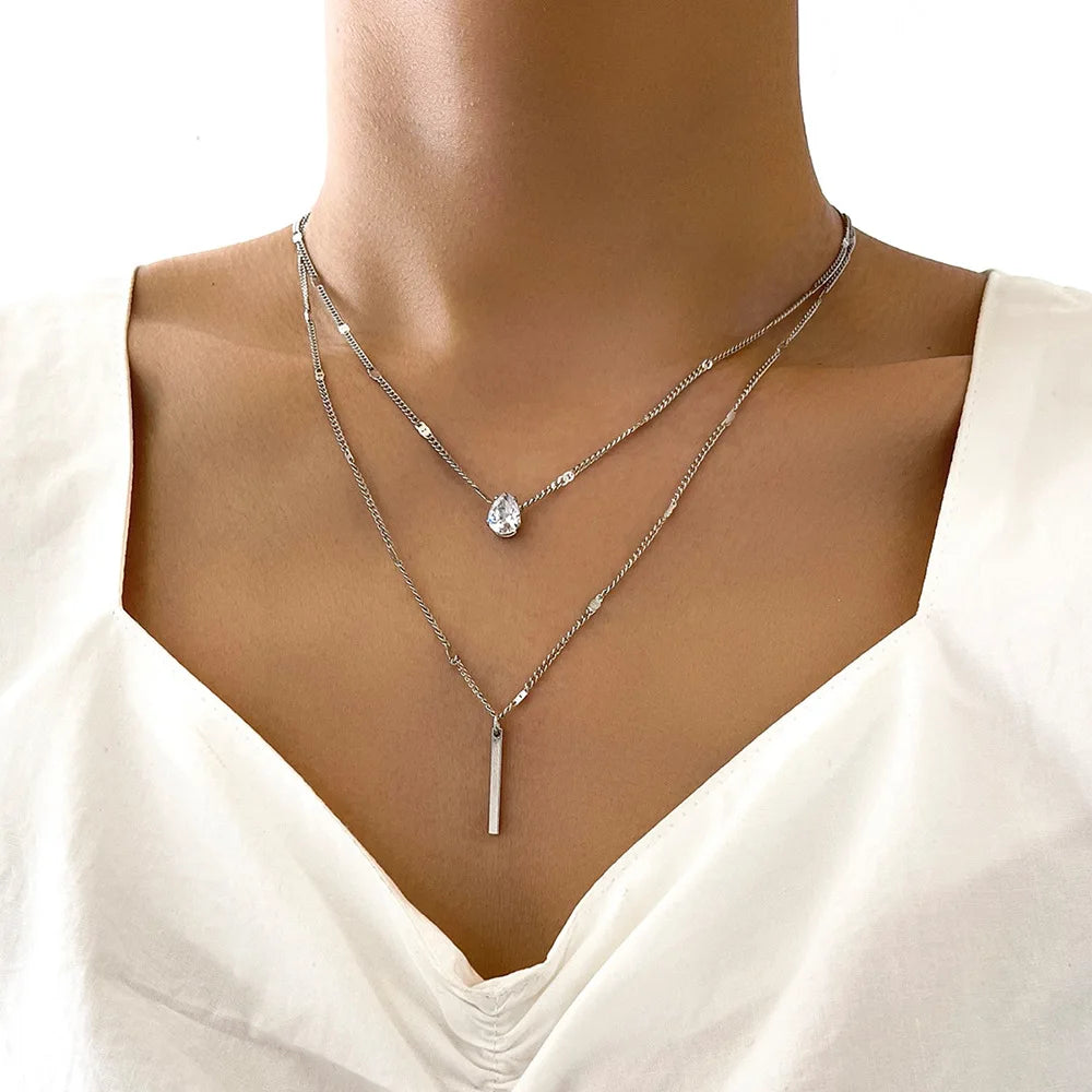 Gold Layered Necklace Set