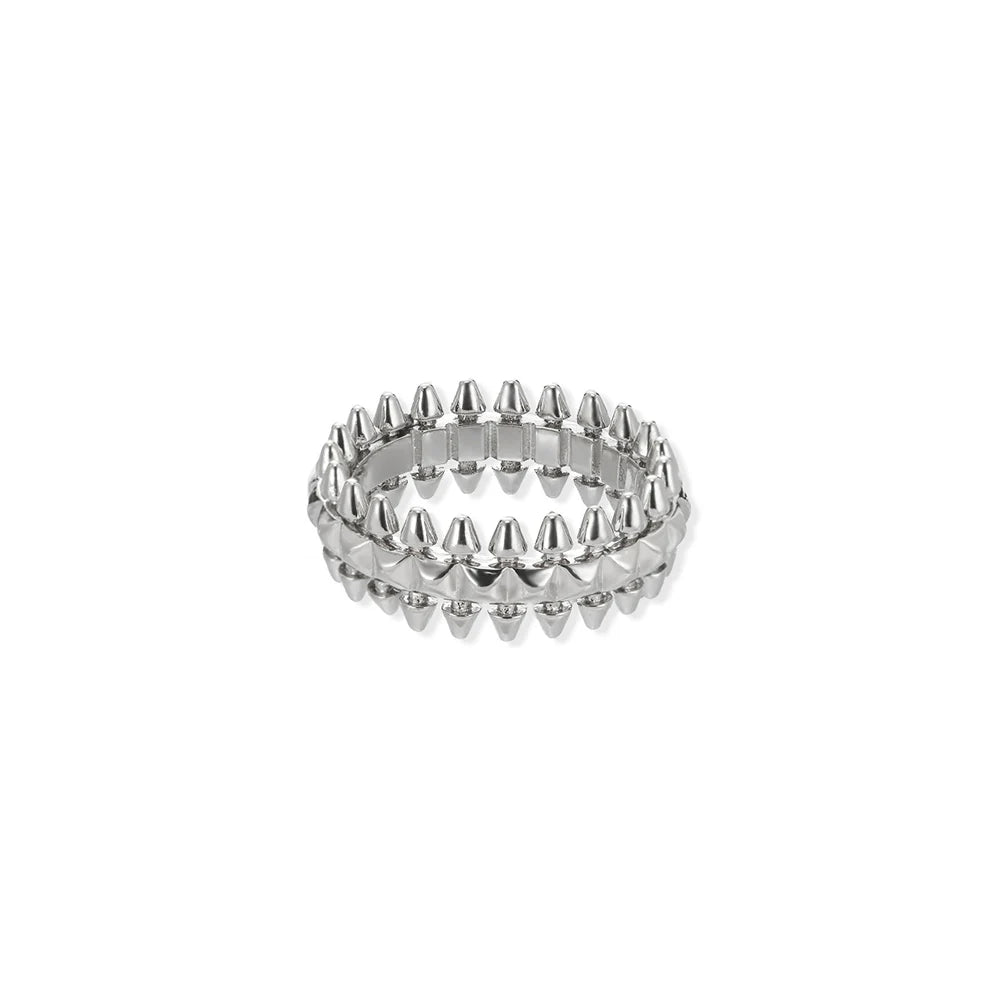 Gold & Silver Spike Stack Rings