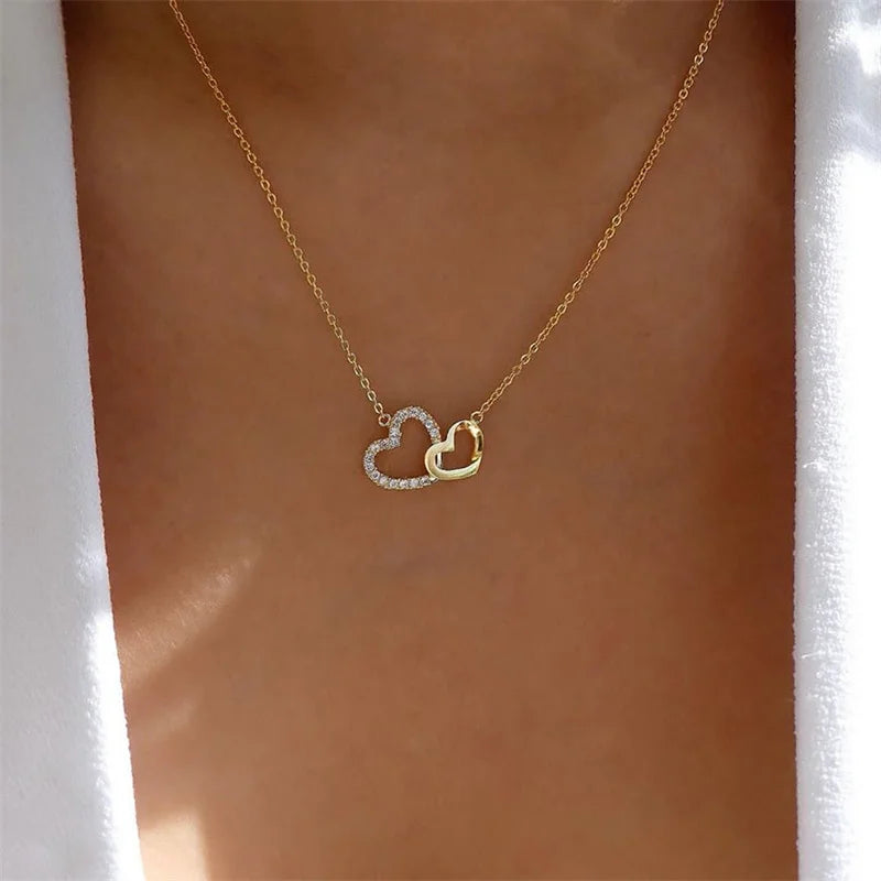 Double Circle Layered Necklace